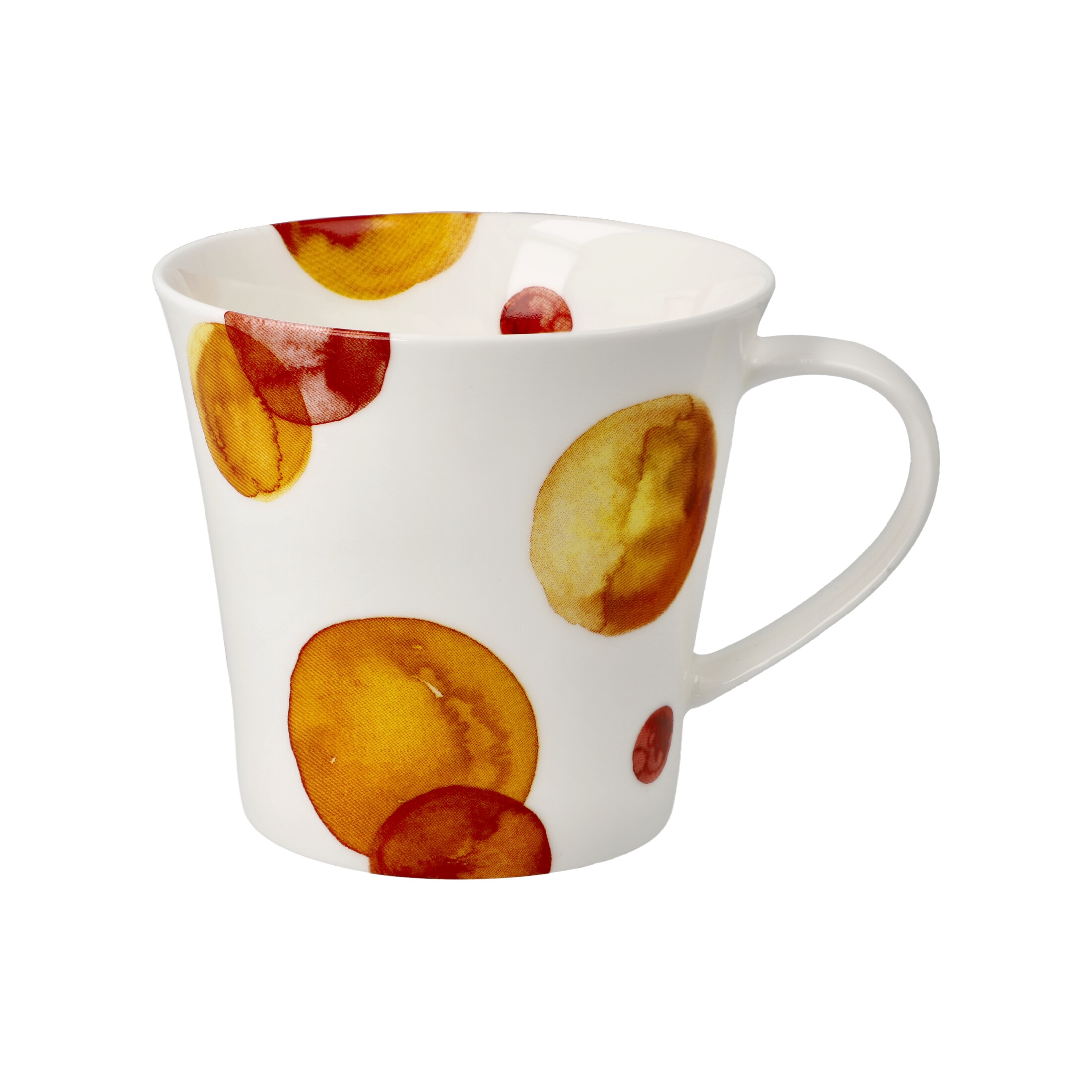 Becher, Tasse COLORI ORANGE Punkte Goebel 350ml weiß & Porzellan | Untertassen gelb und Genießen Home | | Kochen orange CreaFlor | Becher Kaffeebecher Tassen, für